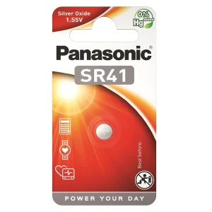 Батарейка Panasonic срібло-цинкова SR41(392, V392, D392) блістер, 1 шт., SR-41EL/1B UA